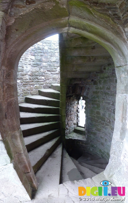 FZ009039-43 Staircase in Raglan Castle